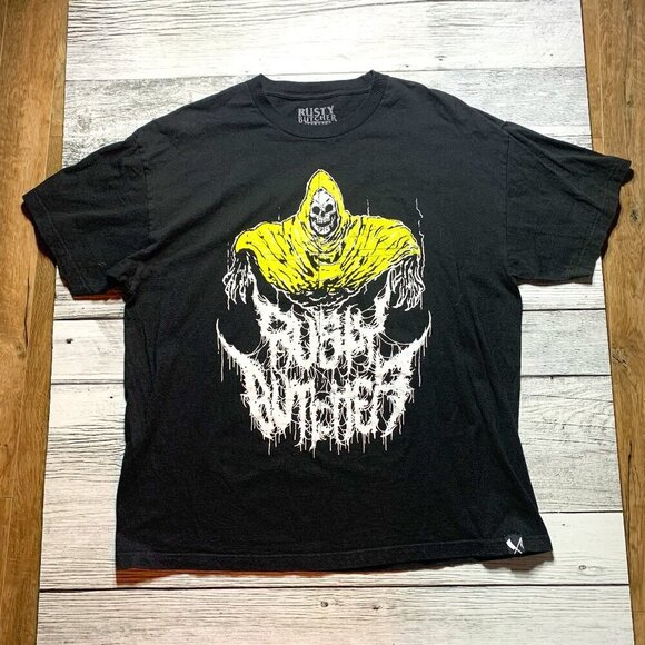 Rusty Butcher T-Shirt Reaper Mens Size XXL Black Motorcycle - Picture 1 of 7